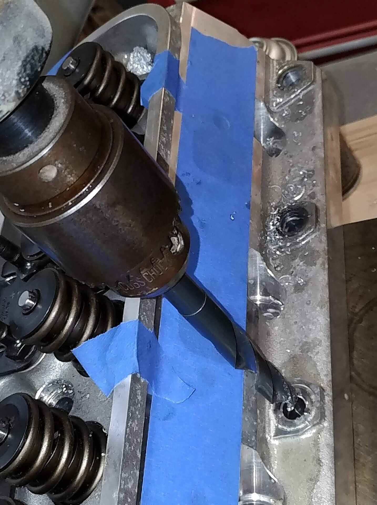 Drilling out Head Bolt Holes.jpg