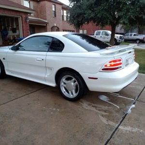 My White sn95 with black leather interior with 5 speed manual transmission
