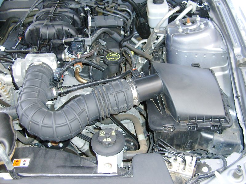 S197 Ford Mustang V6 AEM Cold Air Intake Install - StangNet battery terminal wiring harness 2007 