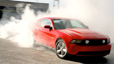 2010 Ford Mustang burnout