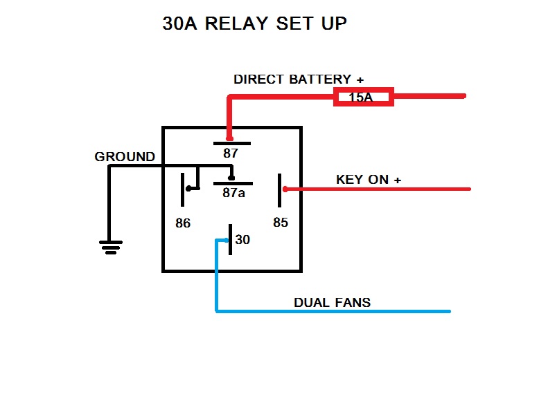 30 Amp Relay Wiring Diagram Electric Fan