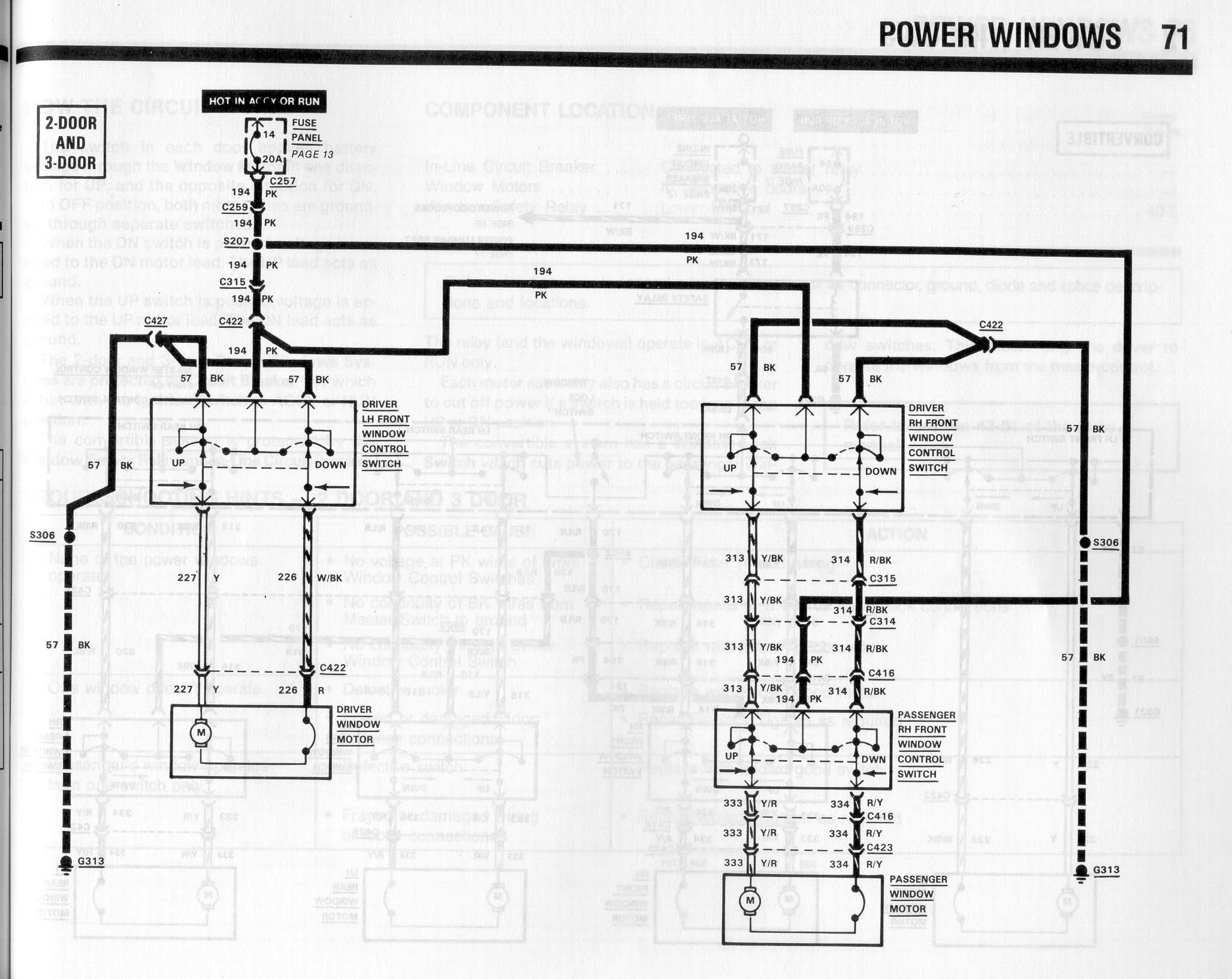 Power Window Wiring