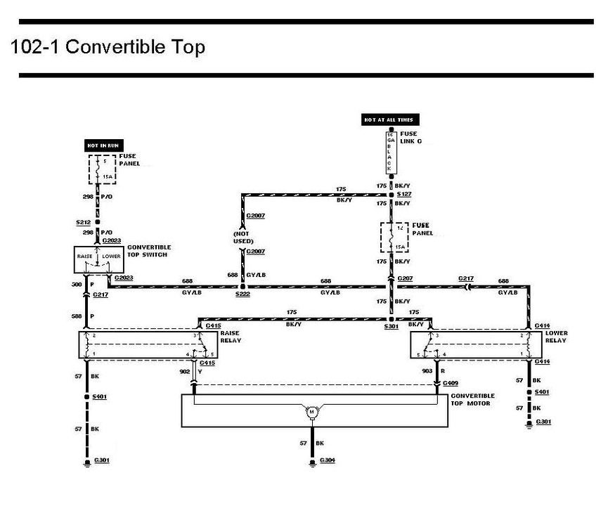 Convertible top not responding to switch | StangNet  1994 Mustang Convertible Top Wiring Diagram    StangNet